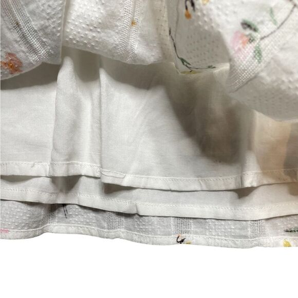 ROOLEE Floral Peplum Blouse White Size XS - Picture 5 of 6